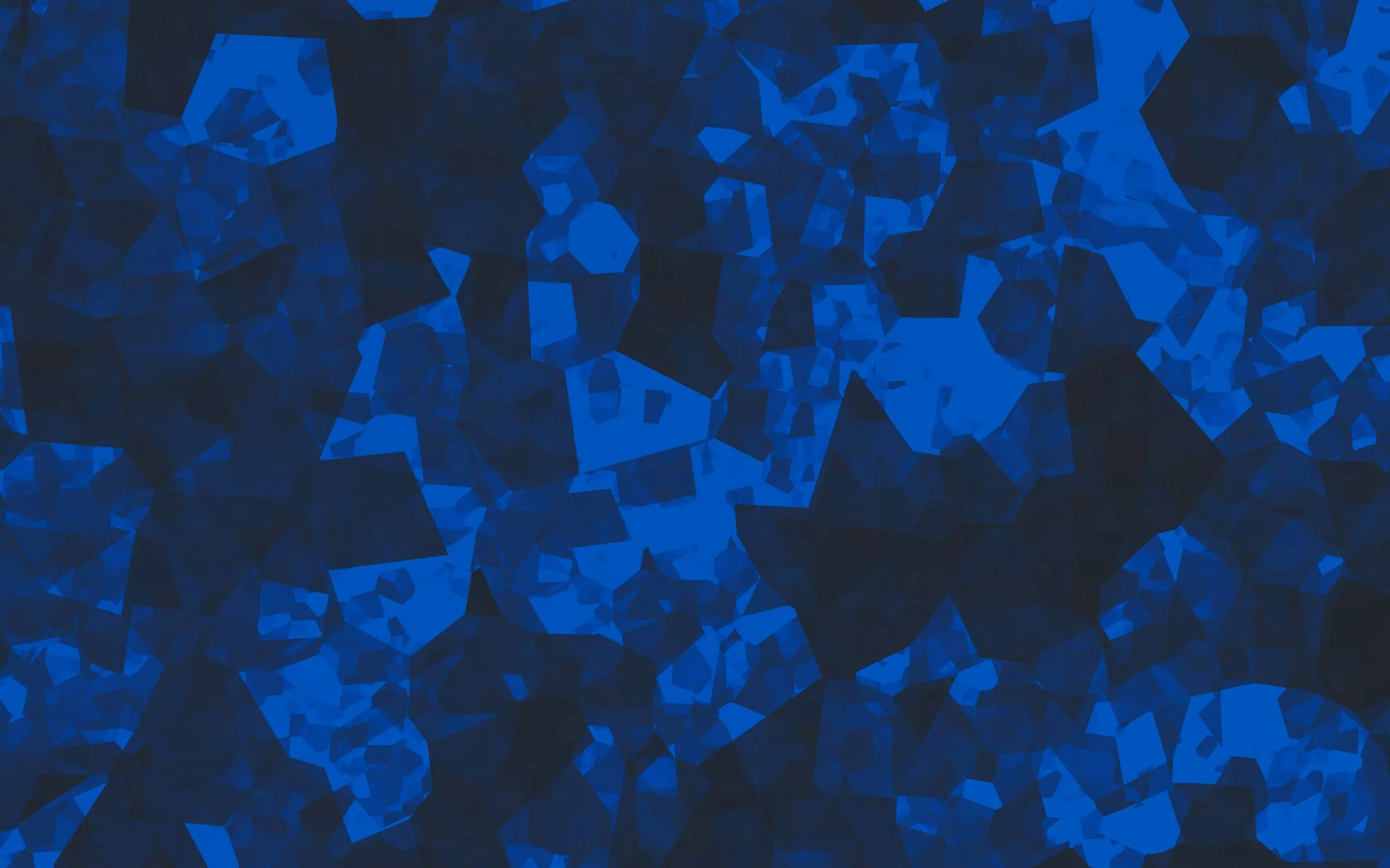 Abstract blue geometric fragments suggesting a changing market structure